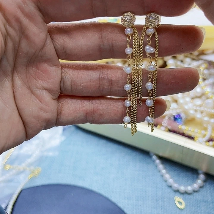 淡水珍珠颈饰银S925镶嵌