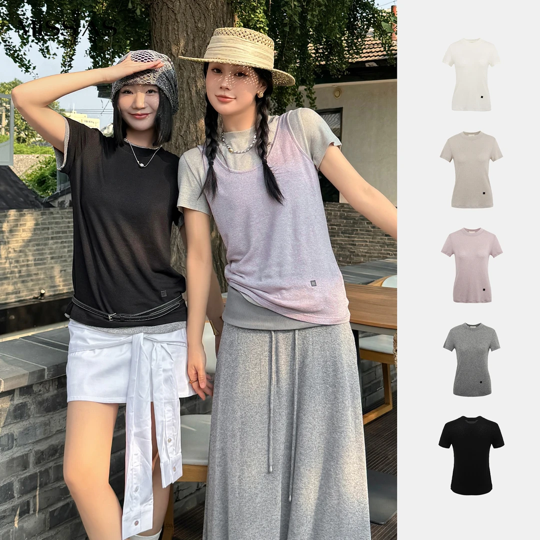 【MAKE IF】纯色简约百搭打底短袖圆领t恤上衣早秋新品MISSAS买手店
