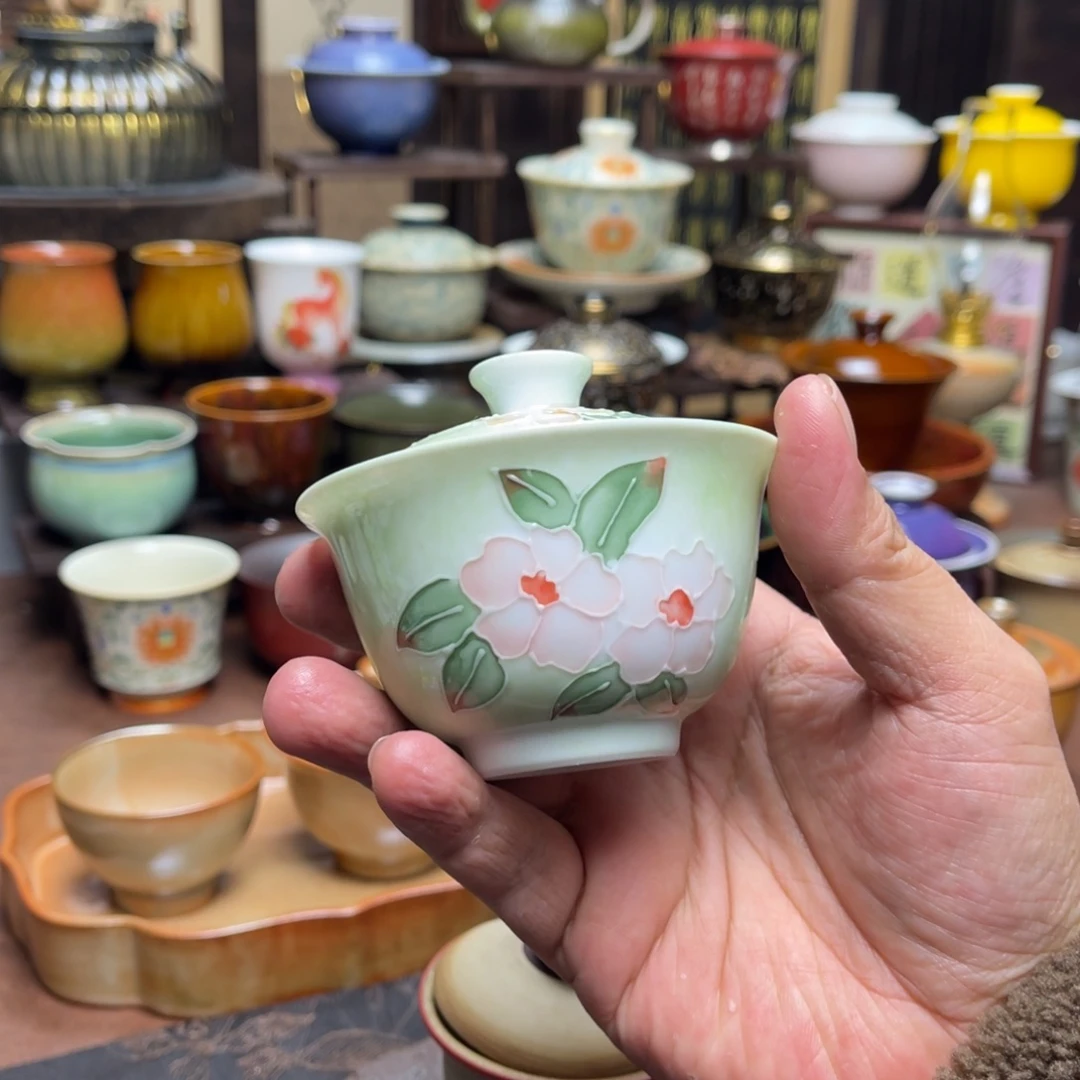 素铭品瓷釉下彩茶具