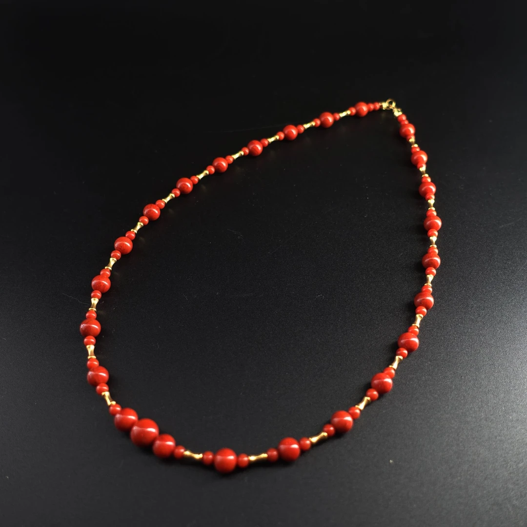 JUSTARRY【1201】18k金天然川料南红玛瑙锁骨项链（定位扣非18k金）