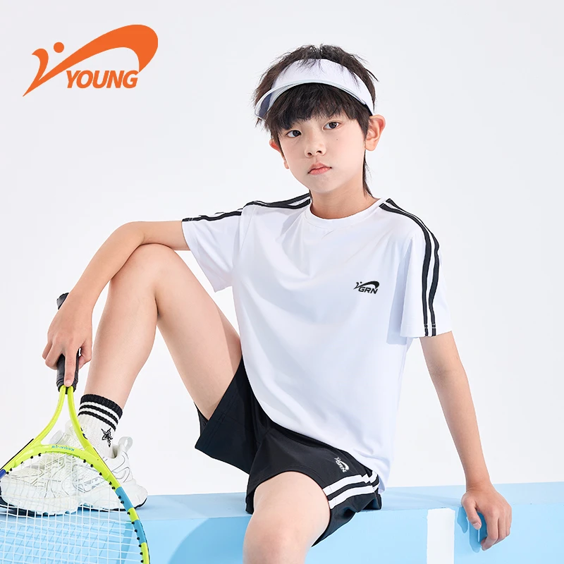 贵人鸟童装儿童速干套装夏季儿童薄款短袖t恤中大童凉感短裤夏装