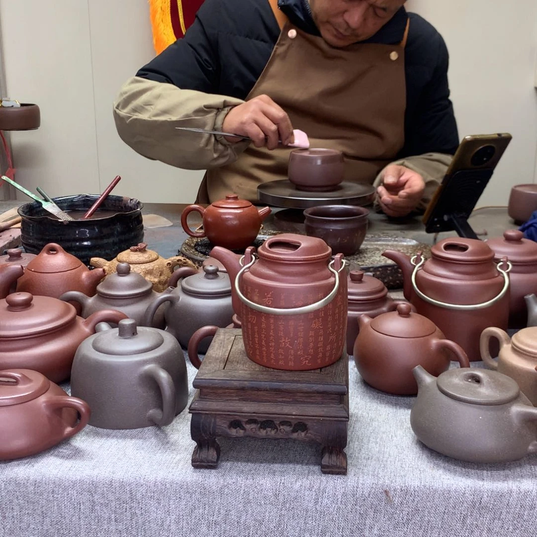 紫泥茶壶小洋桶280c半手工制作