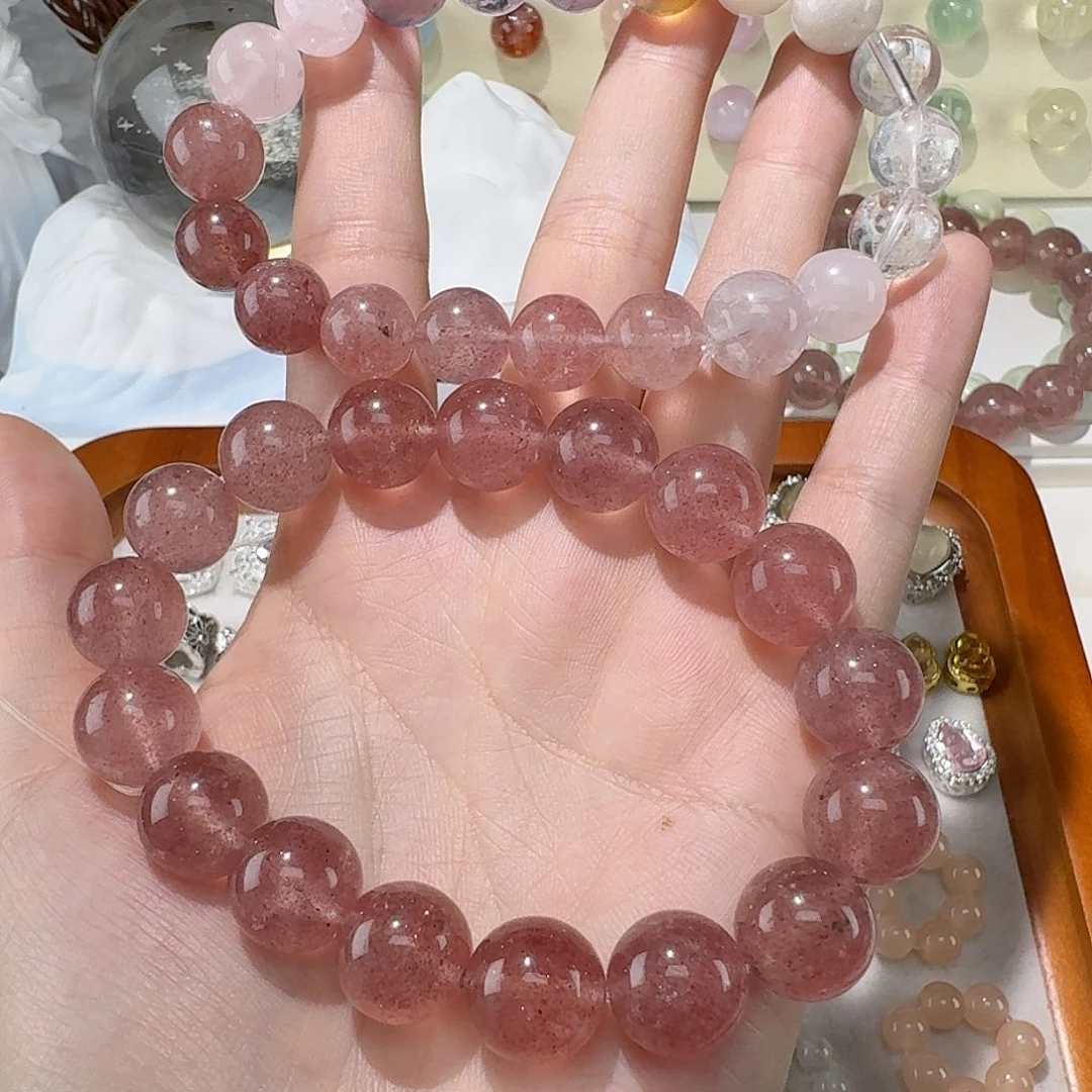 银S925镶嵌手链烟晶