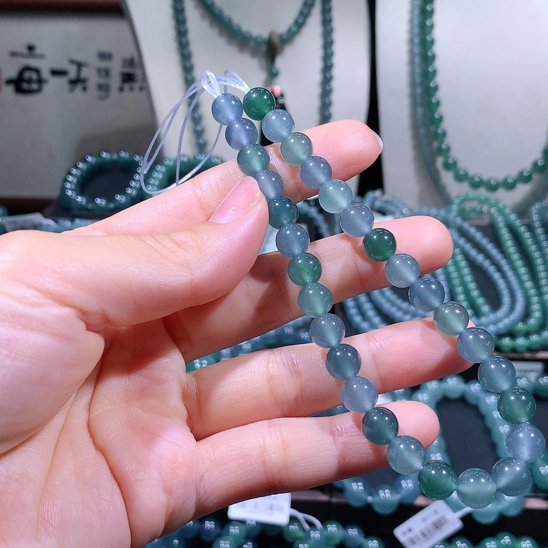 未镶嵌手链翡翠纯*天然a货翡翠手串
