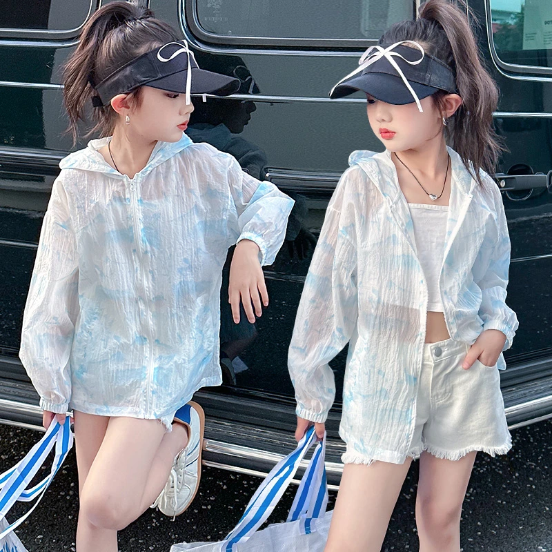 女童防晒衣夏季薄款洋气夏款防紫外线大童透气外套夏装儿童防晒服