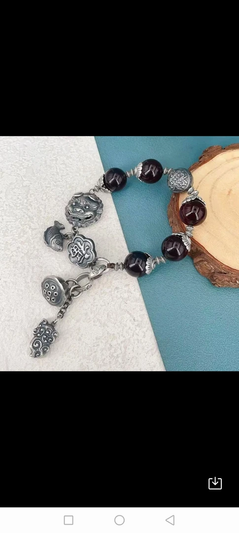 925银银制品 挂件做旧复古手串纯银配件链条开口圈等DIY配件