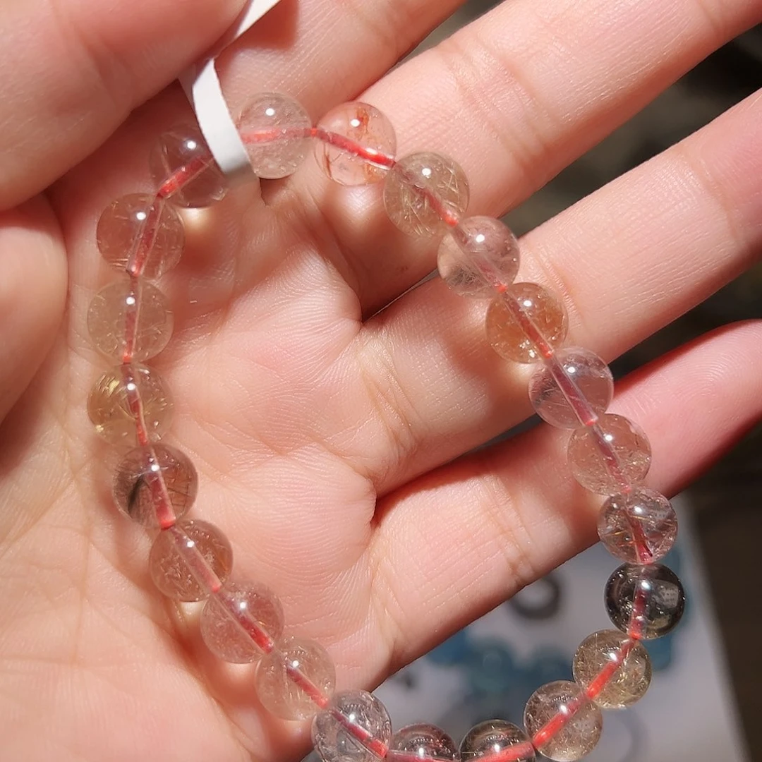 水晶手链未镶嵌红发晶8毫米