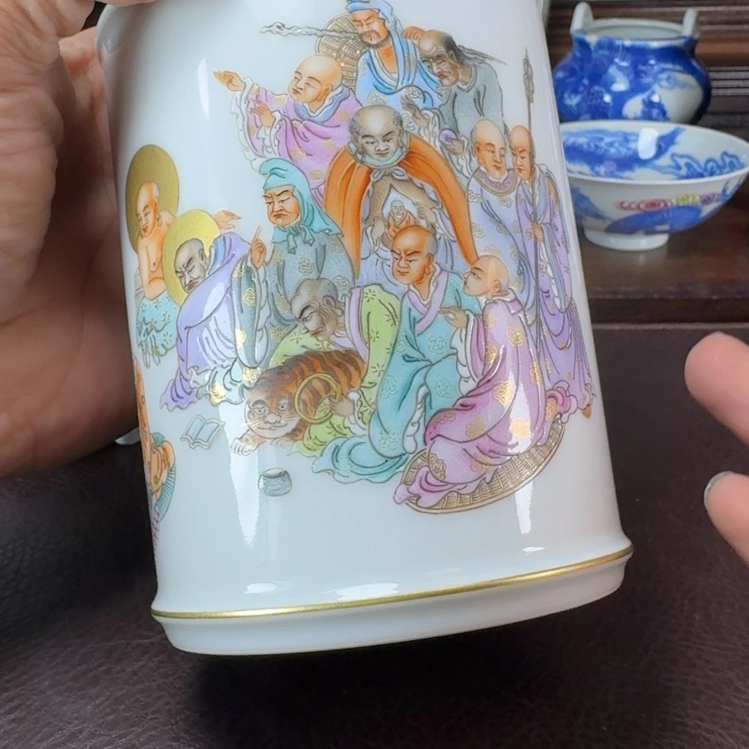 鹰***熊瓷片当代景德镇陶瓷手绘茶具
