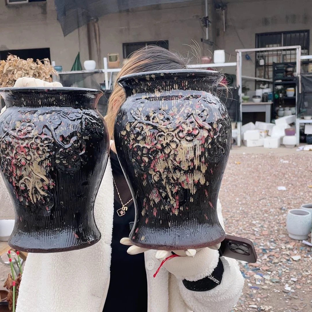 红陶王嫂花盆0125-60