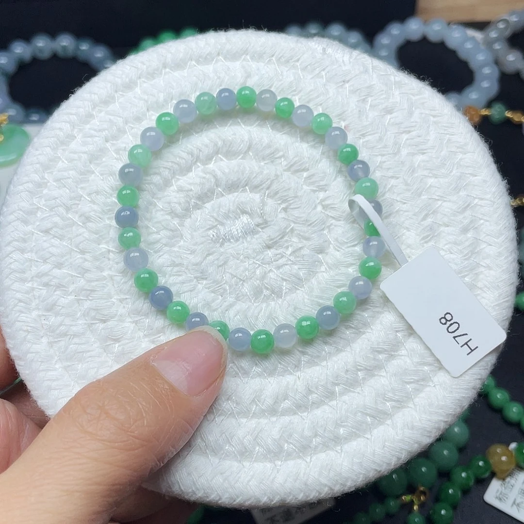 翡翠未镶嵌手链天然缅甸翡翠A货卡5.4