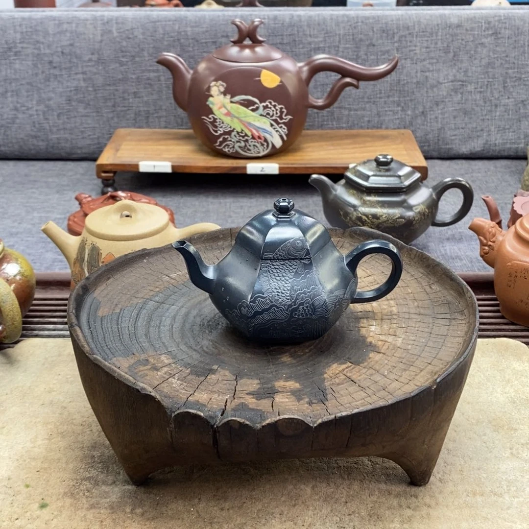 紫砂茶壶110容量艺术