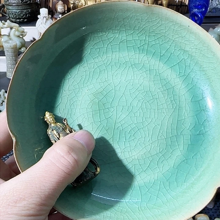 瓷片财神比赛摆件工艺技术