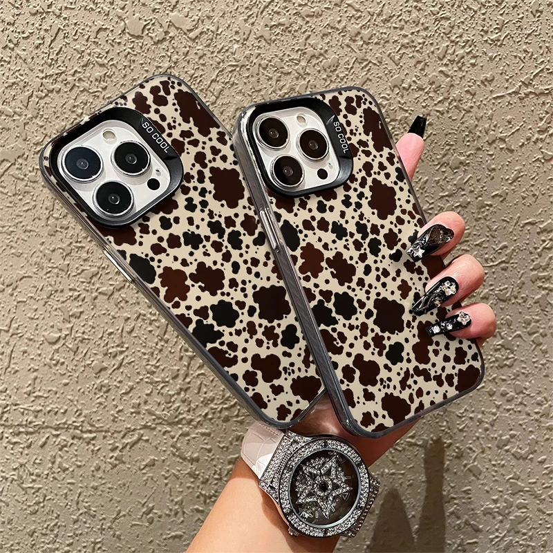 适用苹果17/华为pura80/小米15/oppo/vivo波点防摔亚克力手机壳