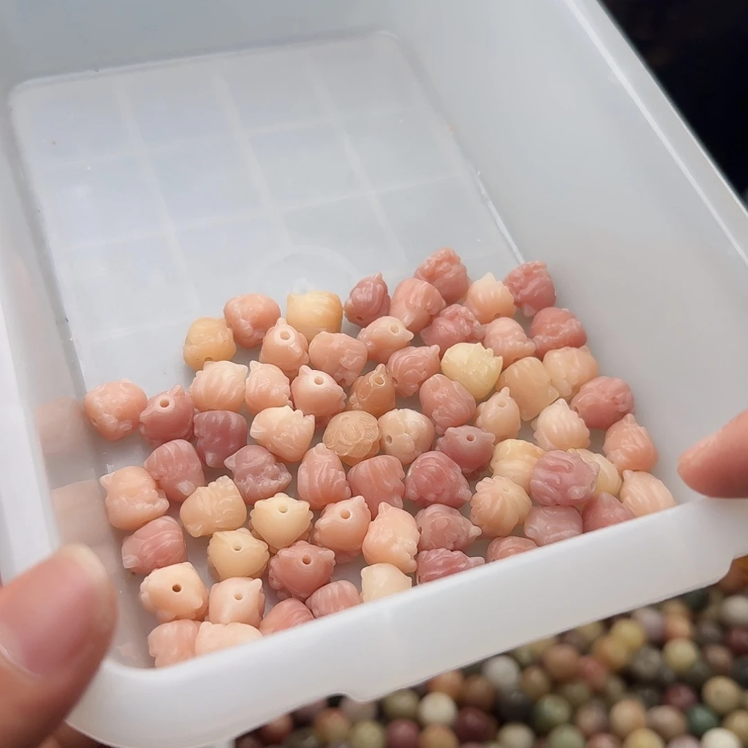 菩提根/象牙果吊坠20 颗粉色凤九 12