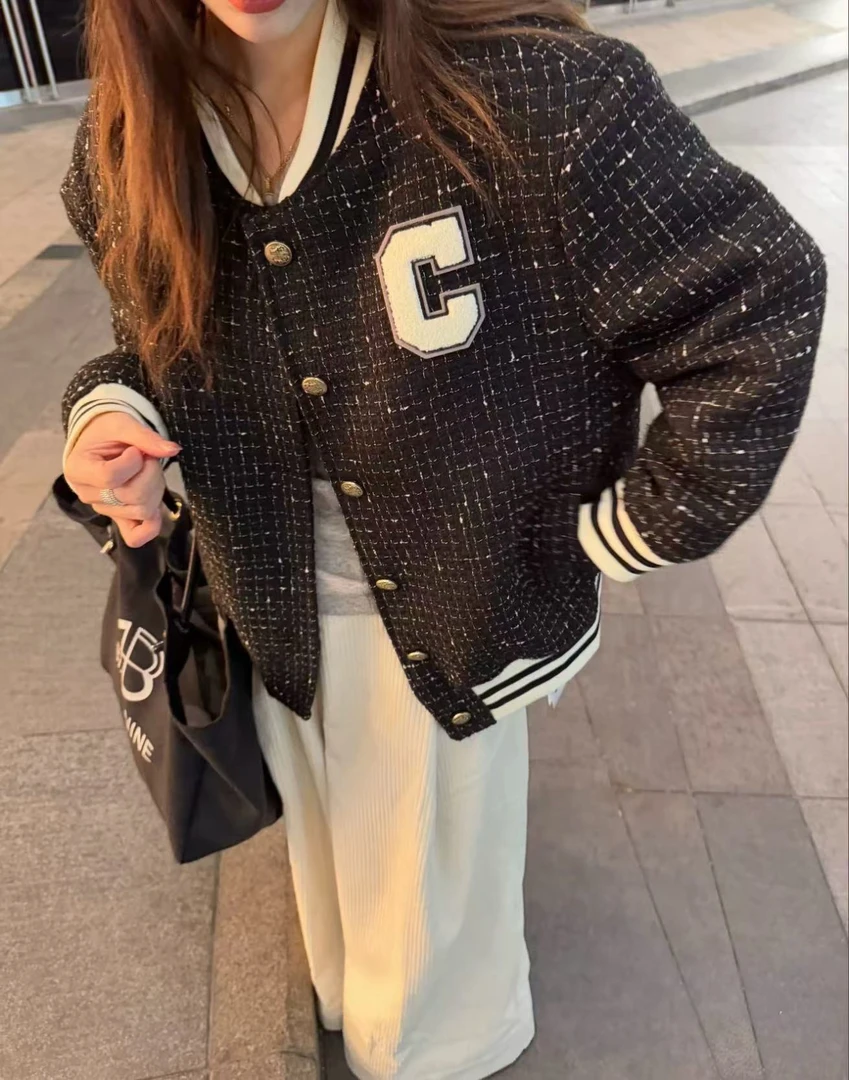 衣长68   673【北岛香风】加厚棒球服外套