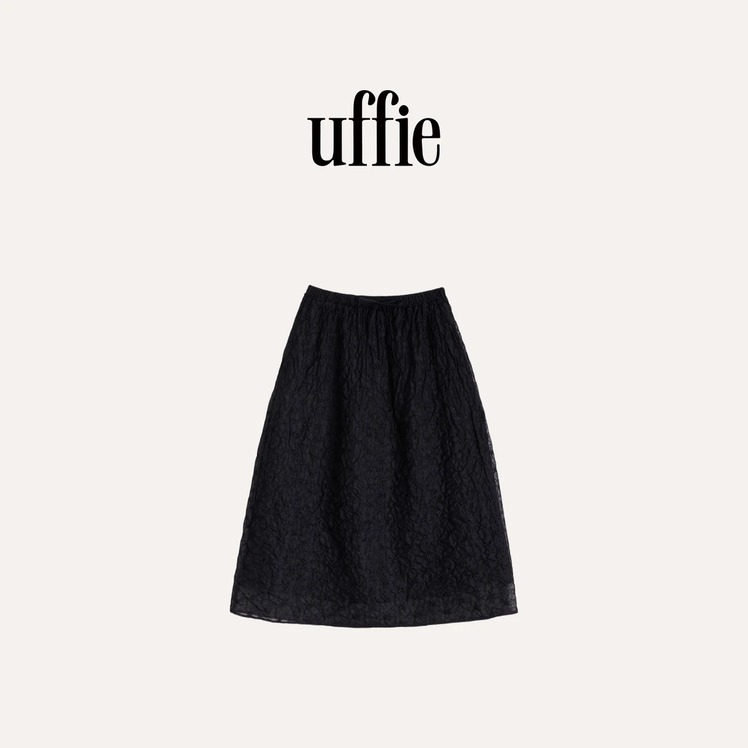 UFFIE于绘 网布绣线花苞半裙