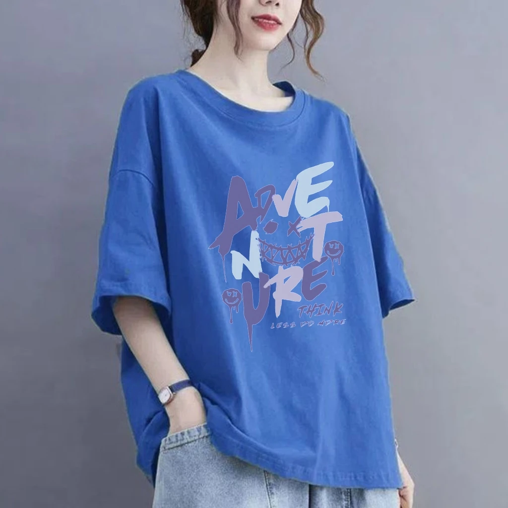 夏季新款纯棉短袖t恤女宽松大码显瘦胖mm欧货大版洋气百搭上衣女