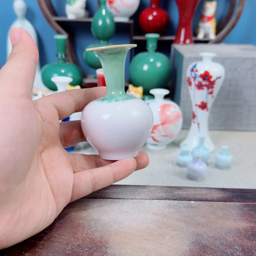 陶瓷手工小花器摆件