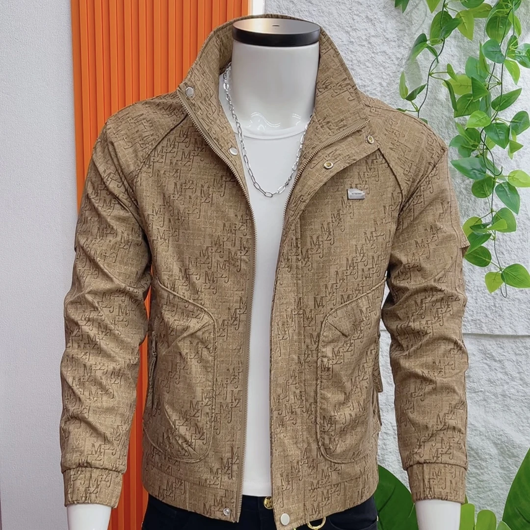 春秋爆款韩版男士外套简约轻奢时尚潮牌立领休闲百搭高级感男夹克