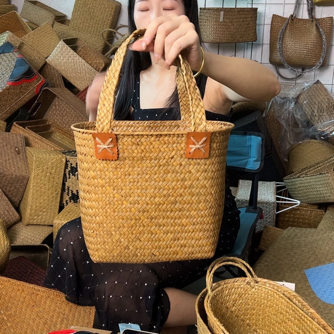 编织带草编包/草编收纳盒微瑕疵