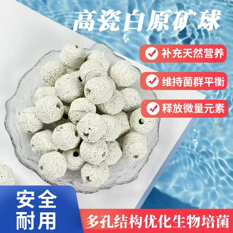 鱼缸白色原矿球，负离子滤材，净水培菌。净化水质，调节PH值！