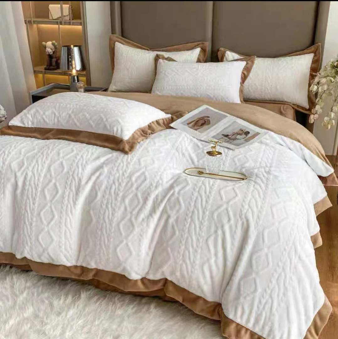 牛奶绒四件套保暖防静电秋冬款加绒加厚大床