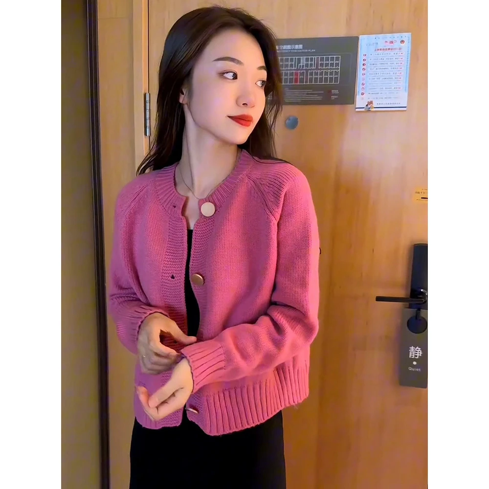 新款高级感超好看毛衣外套女2025新款时尚秋冬季韩系穿搭针织衫上