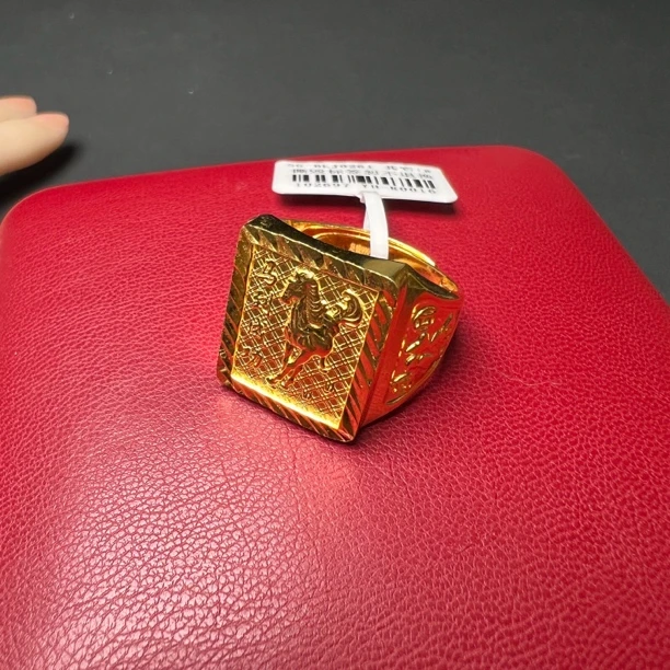 足银戒指 老板戒马图案戒