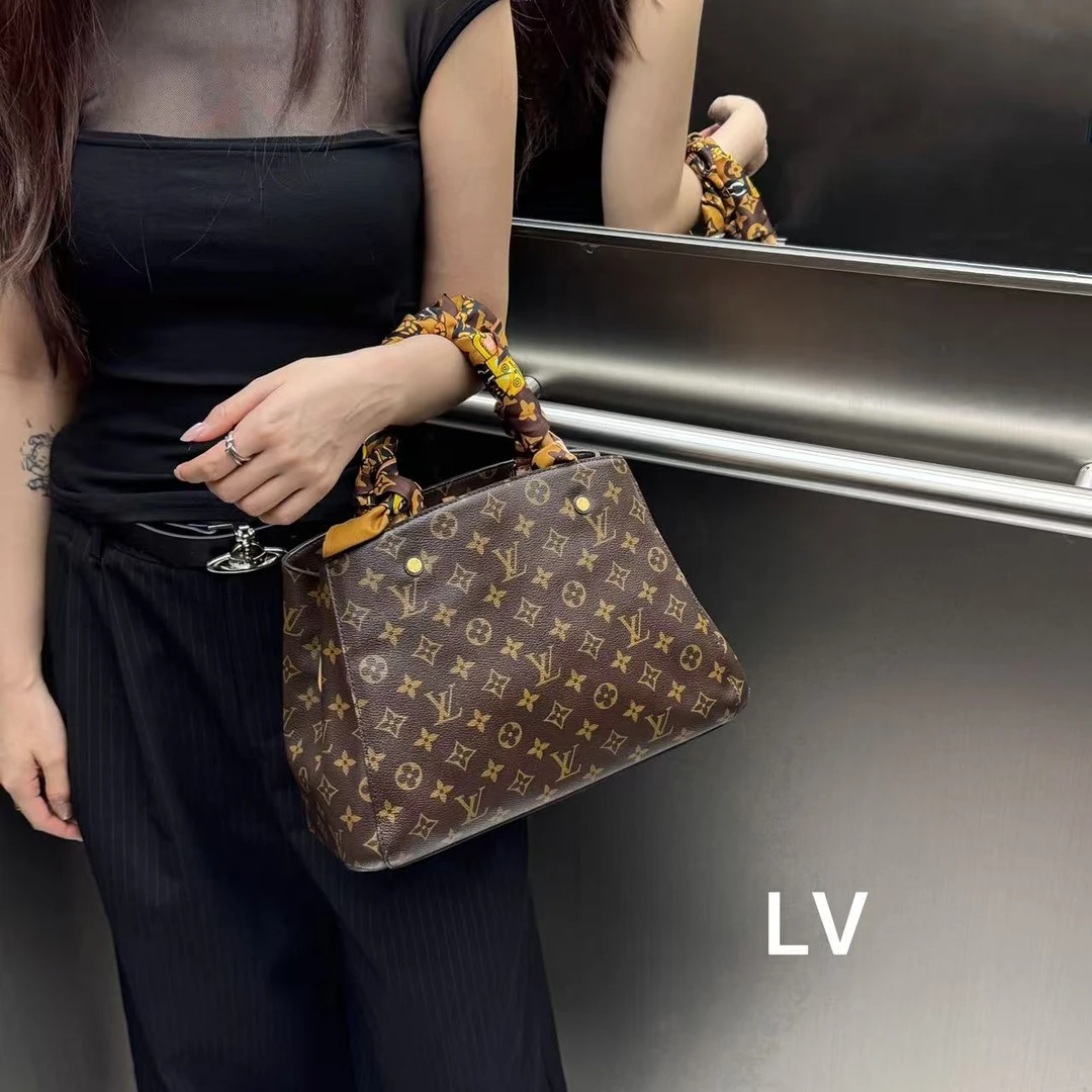 95新 LouisVuitton/路易威登 JM427经典百搭老花手提包包95新