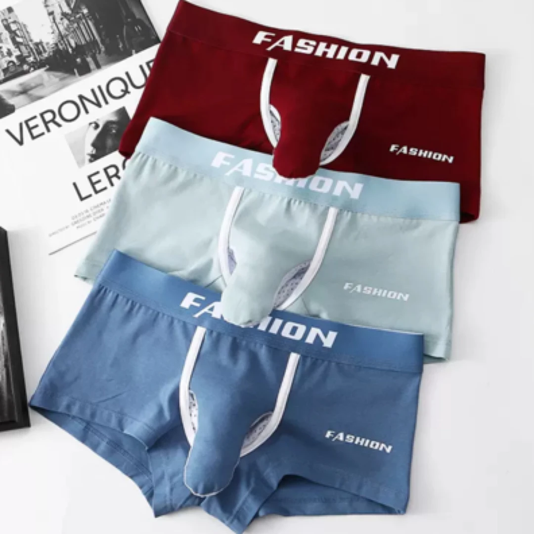 男士中腰纯棉透气四角裤个性潮流分离式设计舒适内裤