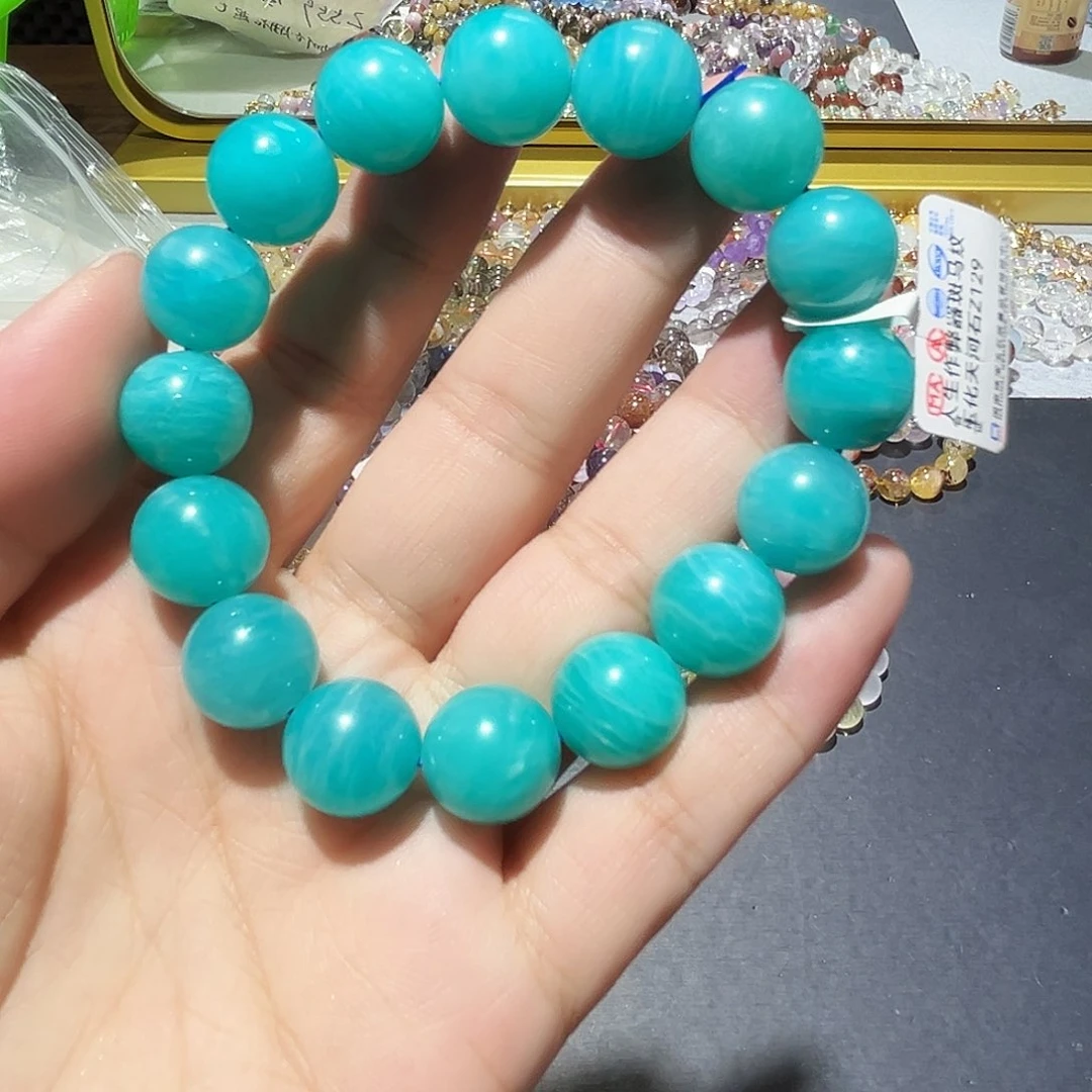 水晶手链未镶嵌斑马纹天河石23号