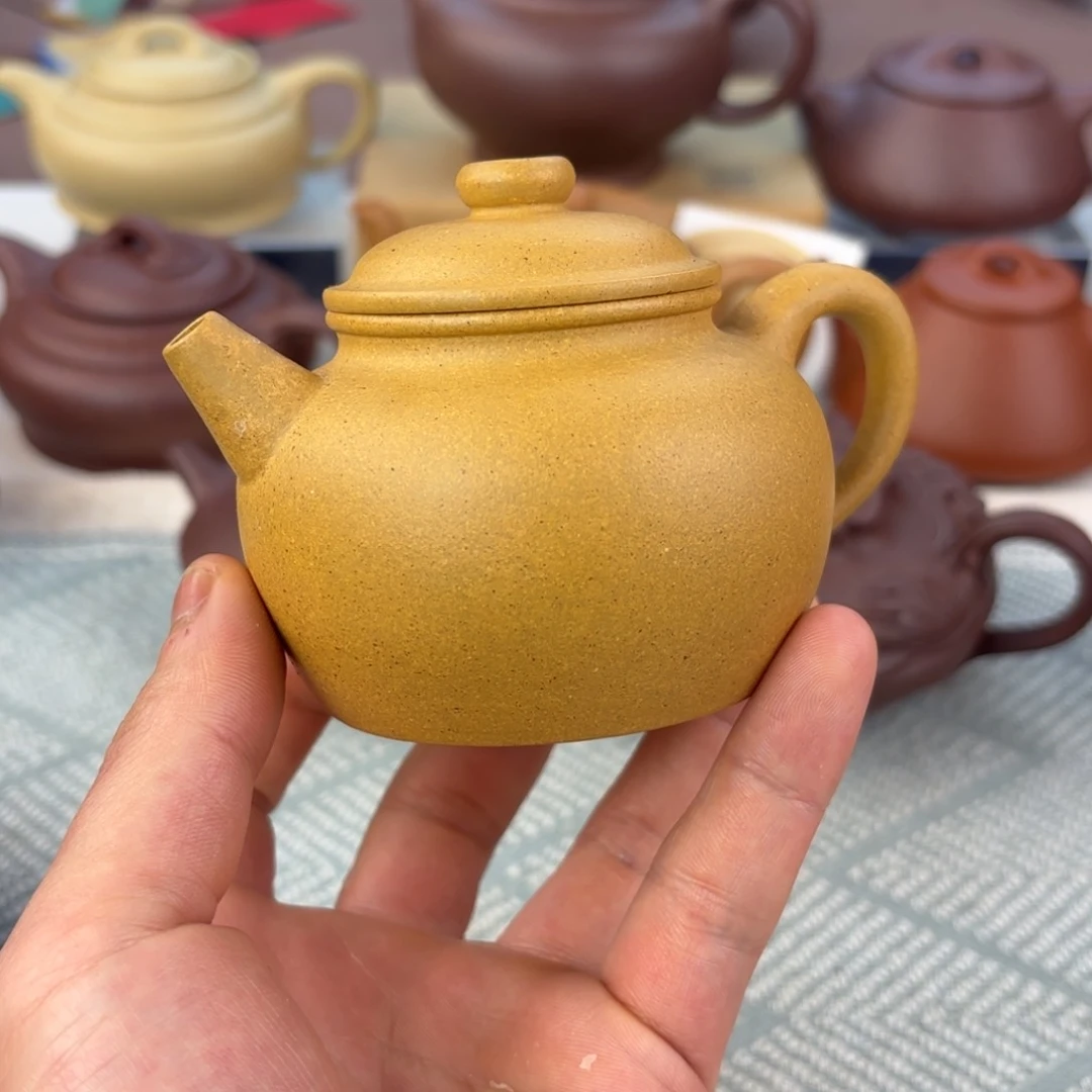 紫砂茶壶大彬圈钮 段泥 180cc 微瑕