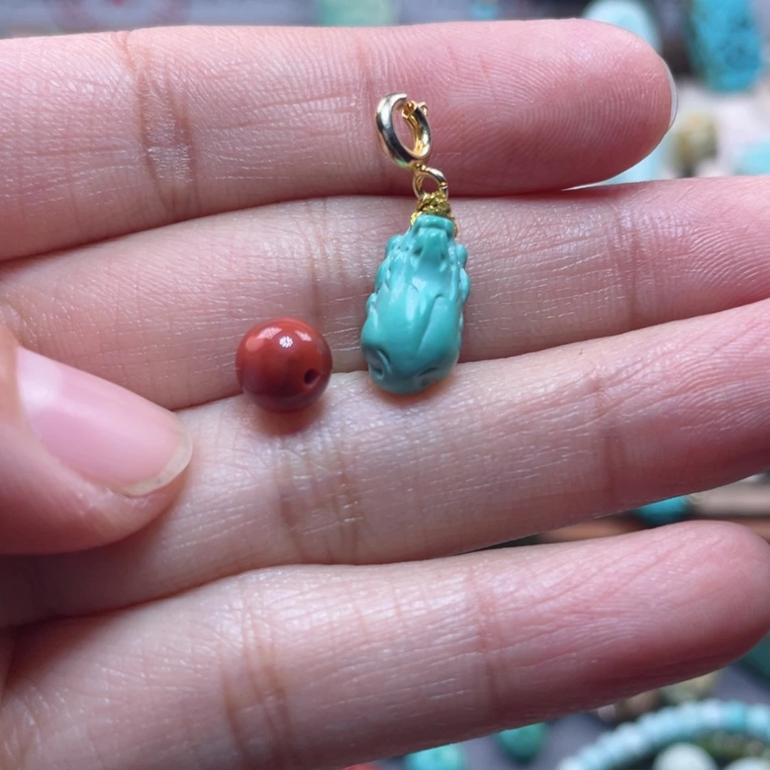 南红玛瑙配饰未镶嵌呀*汁