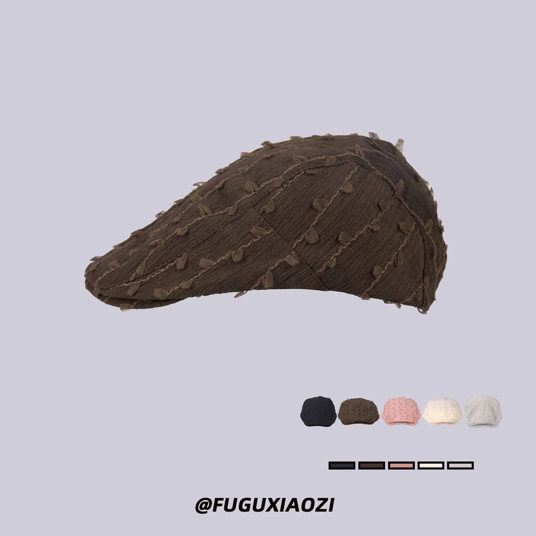 韩系百搭报童帽男显脸小反戴鸭舌贝雷帽子春夏季日系文艺前进帽女