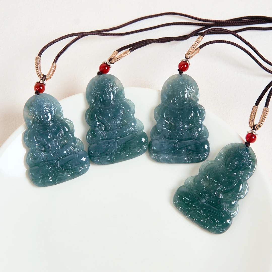 菲菲珠宝好*翡翠度母吊坠约50*34mm-多样性发一