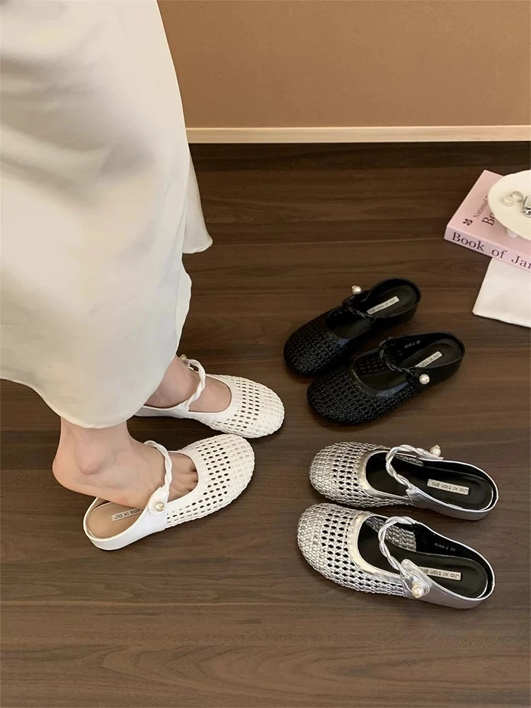 内增高勃肯鞋包头半拖鞋女夏外穿2025新款一脚蹬配裙子厚底凉拖鞋