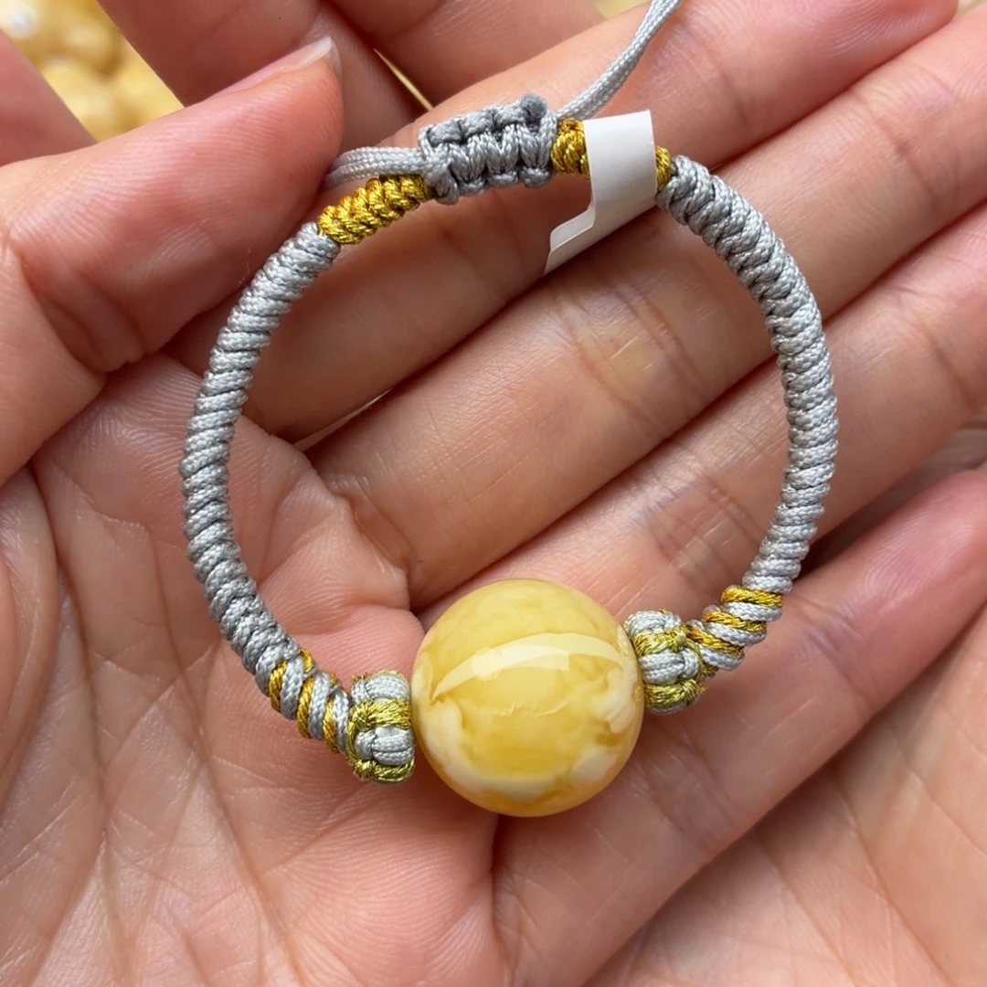 蜜蜡未镶嵌裸石18+蜜蜡手绳