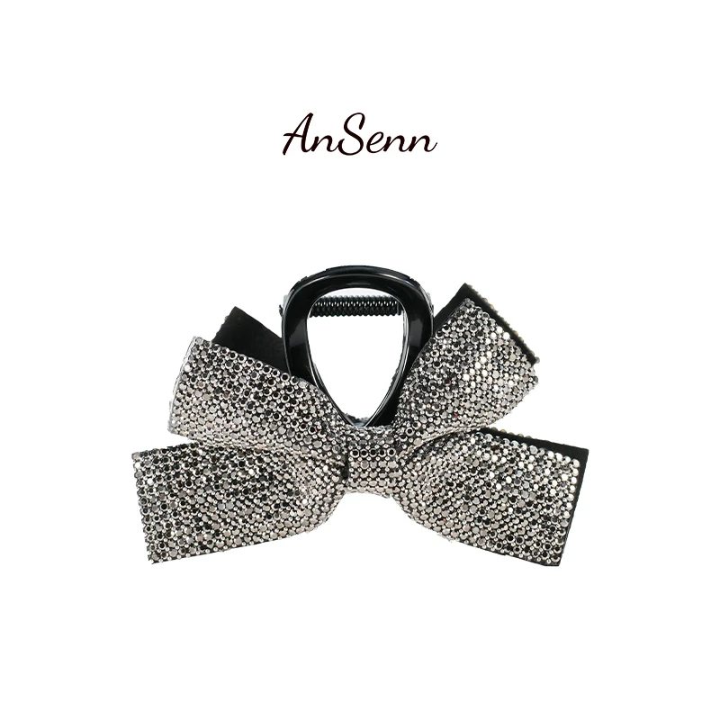 【小魏总珠宝】满镶蝴蝶结抓夹（8cm）优雅时尚百搭发夹氛围感饰品