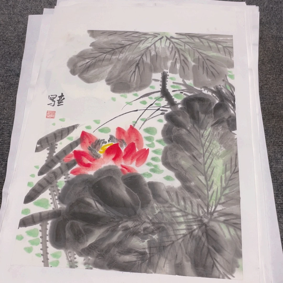国画1.4平尺纯手绘国画作品