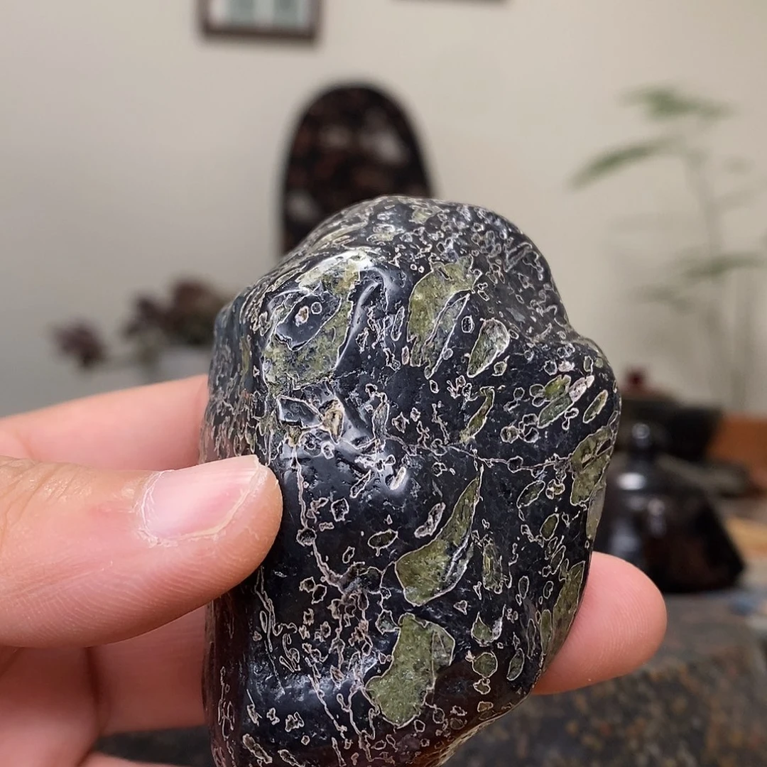 豫石匠梅花玉小鼻嘎随形手把压书石茶宠