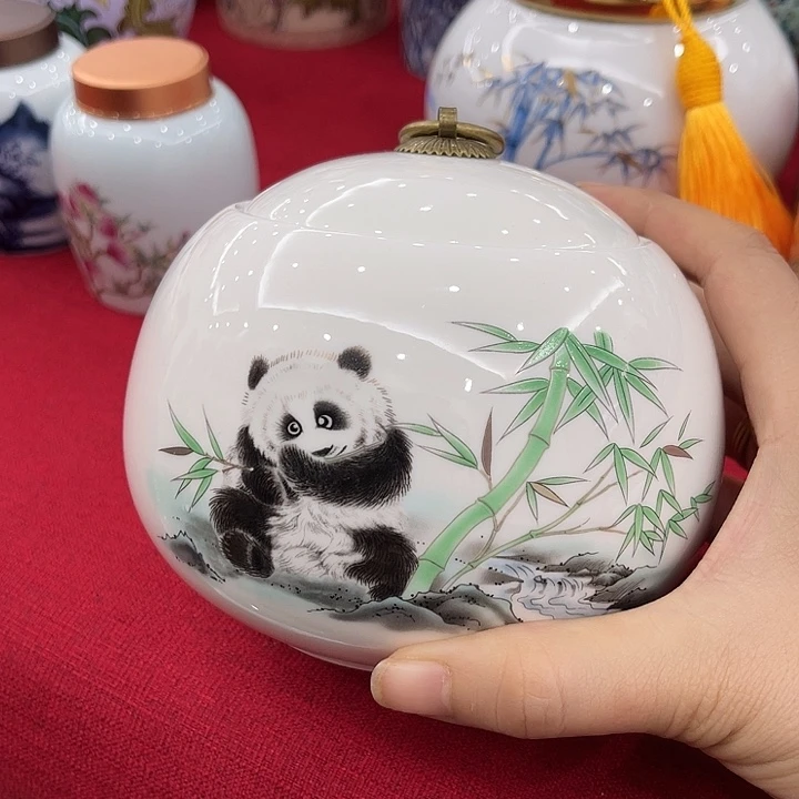 瓷片茶叶罐密封罐储物罐