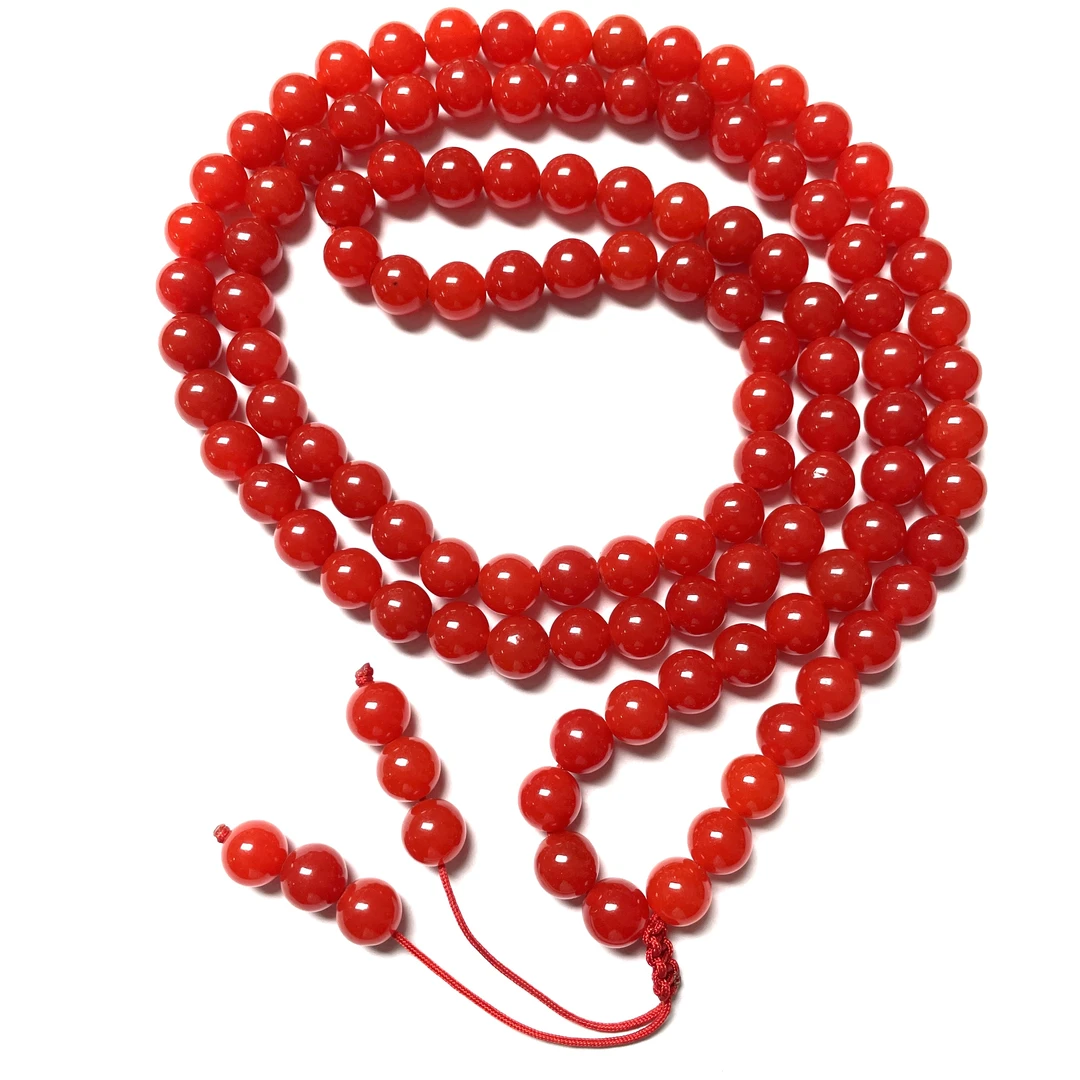 690号8mm红色108项链