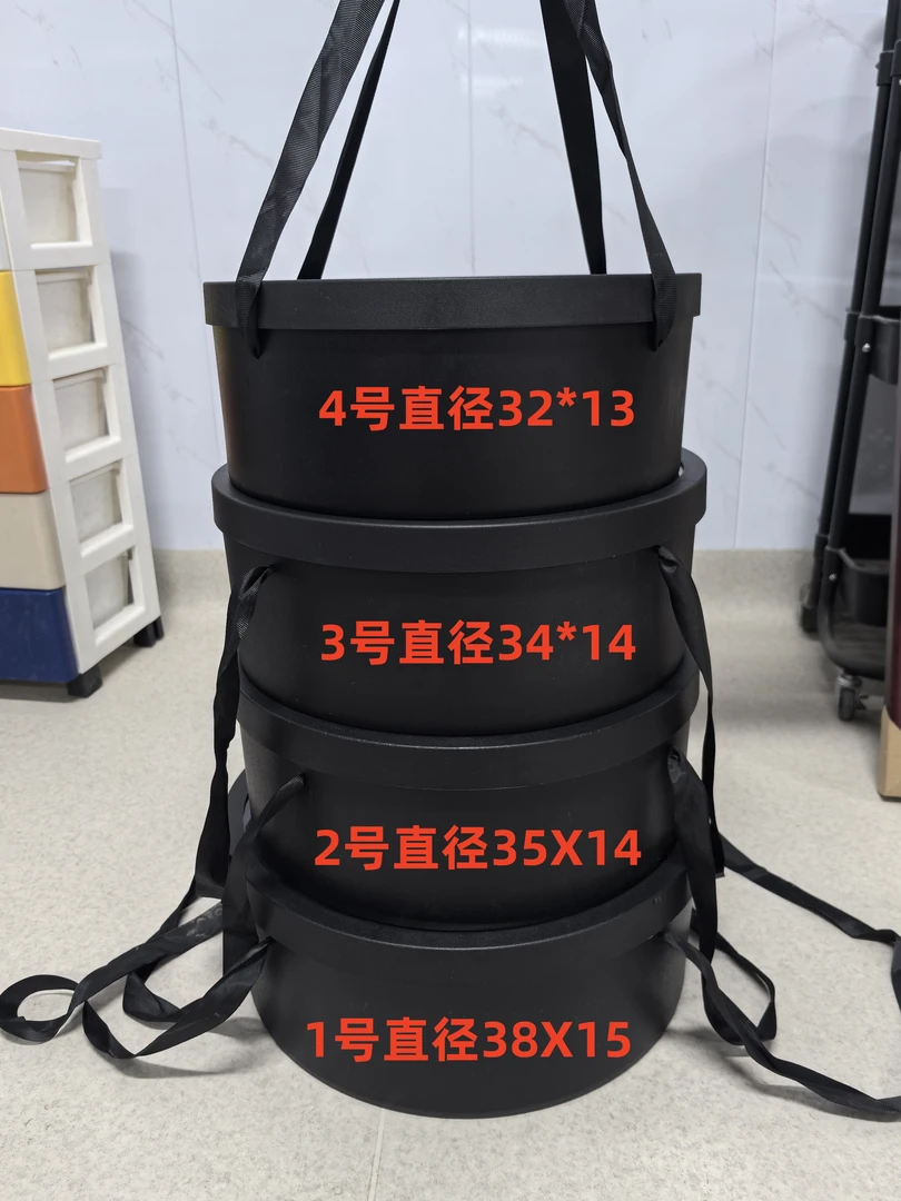 新品圆形手提盒透明水果花盒形中秋玫瑰鲜花礼盒月饼礼物包装盒シㄗ