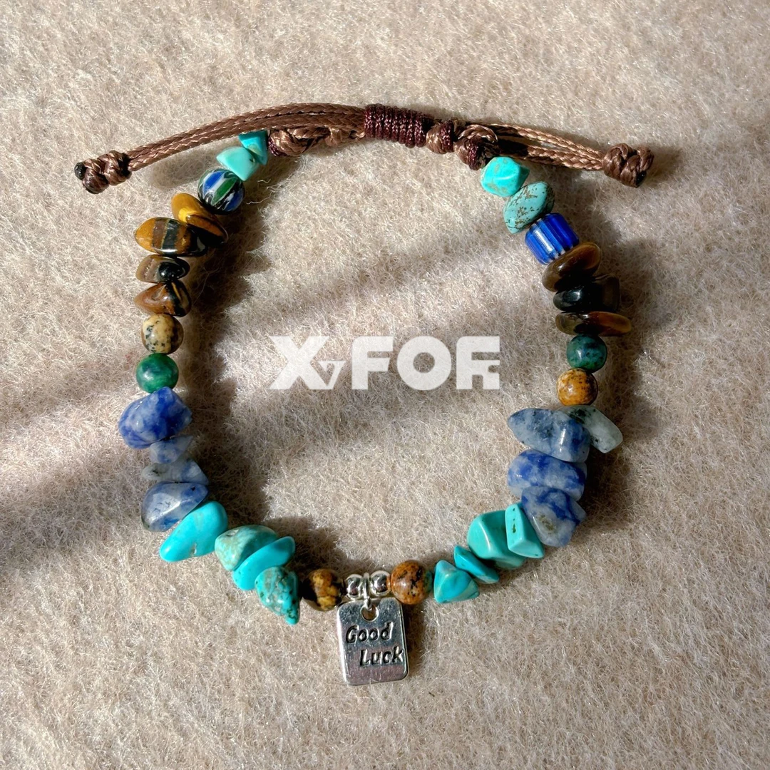 铜合金手链 【福缘】复古手作民族风时尚百搭彩色手工编织小众手链