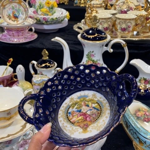 瓷片双耳果篮111111