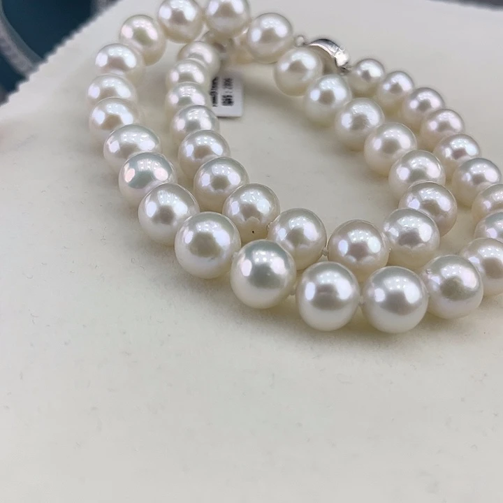 淡水珍珠银S925镶嵌颈饰10➕极光炫彩