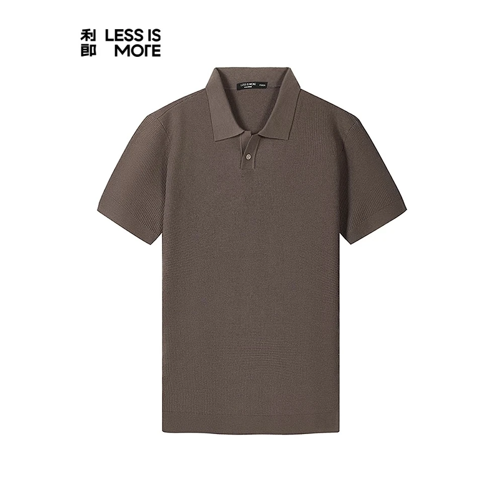 利郎【可机洗山羊绒】男士夏季简约透气针织羊毛衫舒适休闲商务翻领