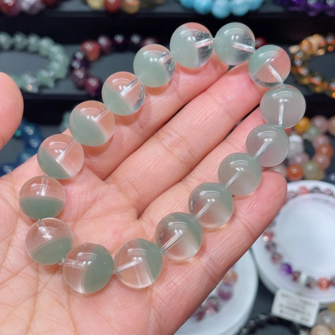 水晶手链未镶嵌幽灵手链，晶体通透