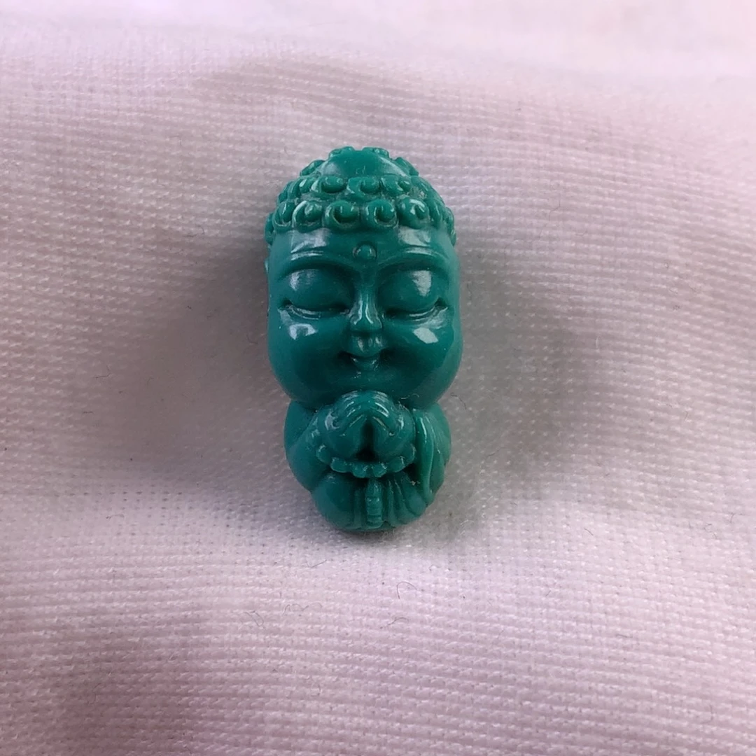绿松石未镶嵌珠宝奇石宝宝佛