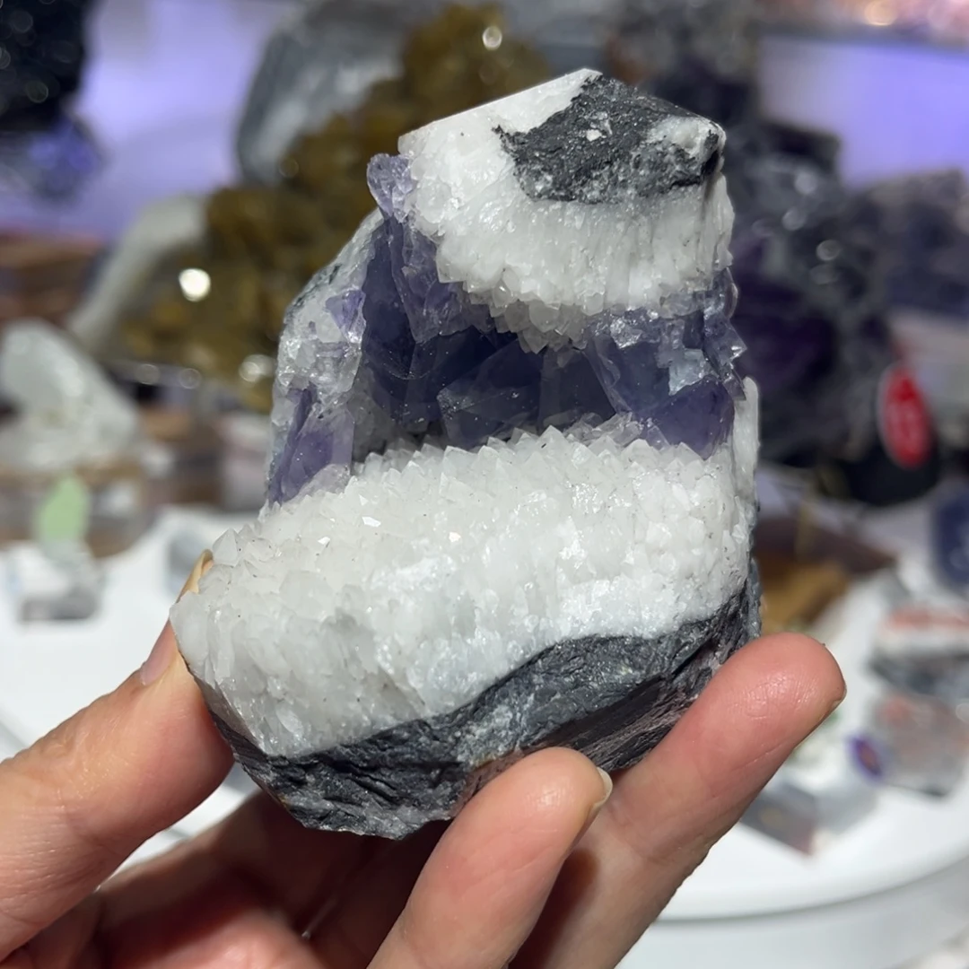 石材萤石萤石方解石水晶摆件